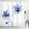 Ambesonne Watercolor Flower Shower Curtain with Hooks Flourishing Drawing with Soft Spring Colors in Retro Style Art Luxury Cloth Fabric Set for Home Dorm & Bathroom Decor 69" W x 70" L White Purple
